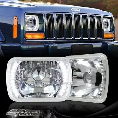 7 X6  H6014 H6052 H6054 Sealed Beam White LED Chrome Housing Clear Headlights • $29.99