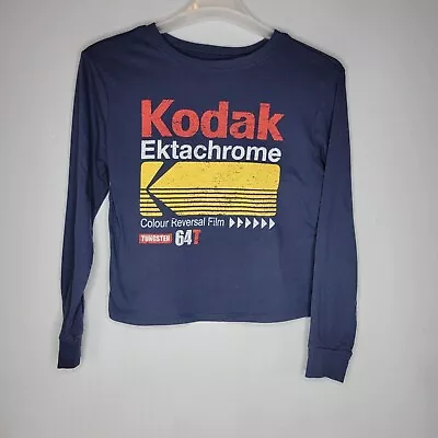 Kodak Womens Shirt Medium Nostalgia Casual Vintage Long Sleeve Blue • $13.96