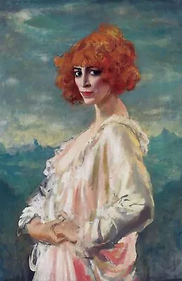 Art Marchesa Casati By Augustus John. People Oil Painting Giclee Print Canvas • $9.99