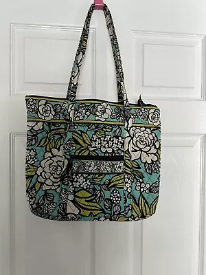 Vera Bradley Villager Shopper Tote Turquoise Floral Island Blooms Bag Purse • $25