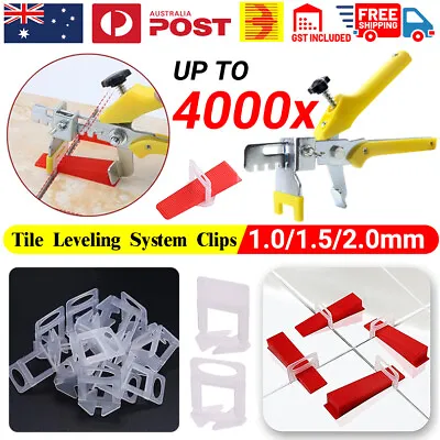 400-4000x Tile Leveling System Clips Levelling Spacer Tiling Tool Floor Wall AU • $13.45