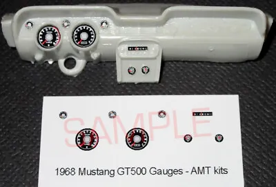 1968 FORD MUSTANG SHELBY GT500 GAUGE FACES For 1/25 Scale AMT Kits—PLEASE READ • $2.99