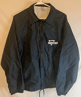 Marathon Oil Gas Station Vintage Lightweight Jacket Men’s Medium USA Blue • $35