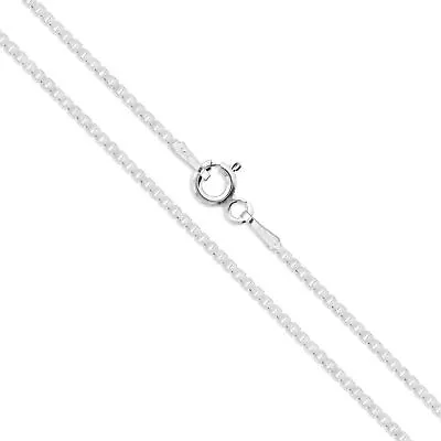 Sterling Silver Box Chain 1.3mm Genuine Solid 925 Italy Classic New Necklace • $10.29