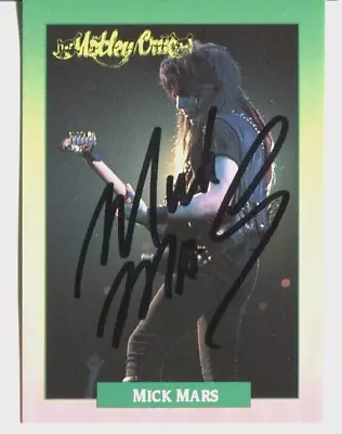 MOTLEY CRUE Guitarist MICK MARS Signed AUTOGRAPH 9872 • $6.50