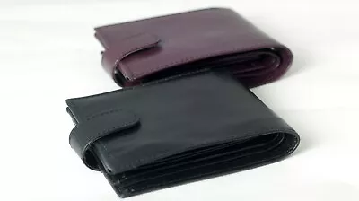 Wallet Genuine Real Pure Leather RFID SAFE Blocking 12 Cards Slots Quality Fine • £8.99