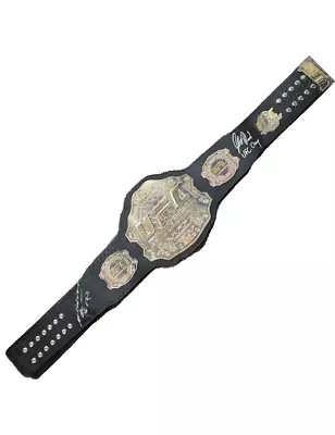 £500 • Buy MMA / UFC Belt Signed By GSP And Anderson Silva With Monopoly Events COA