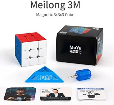 MoYu MeiLong 3M Magnetic 3x3x3 Stickerless Speed Cube Ship From USA • $11.95