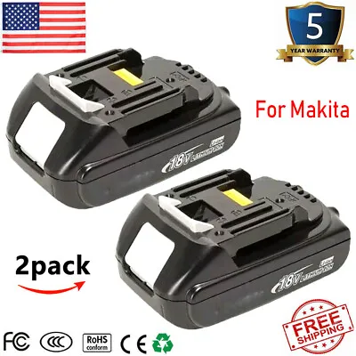 2 X 18V 3.0Ah Lithium Battery For MAKITA LXT BL1830 BL1815 BL1820B BL1815N Drill • $25.10