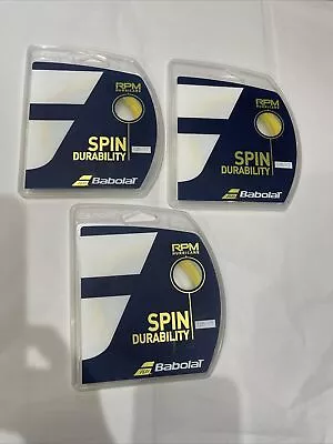 Qty 3 New Babolat RPM  Hurricane Soft Tennis String 1.25/ 17g Spin Durability • $33.99