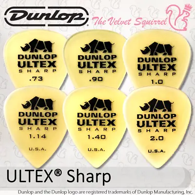 $11.99 • Buy 🦏 ULTEX® Sharp Guitar Picks 🎸 Jim Dunlop® Professional Plectrums 433R Premium