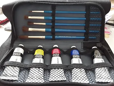 £13 • Buy Daler Rowney Aquafine Watercolour Travel Case - 6 X 8ml Paints & 5 Brushes Set