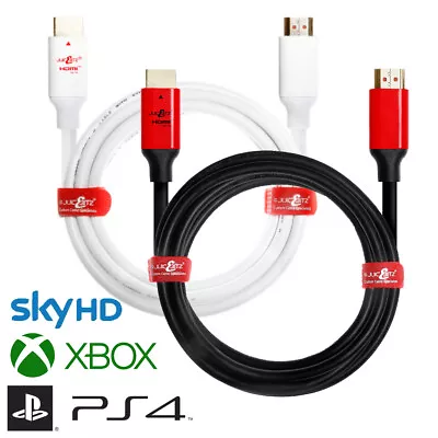 JuicEBitz® Long HDMI Cable HDMI Lead For SKY HD PS4 XBox CCTV Freesat Freeview • £23.39