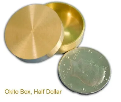 Okito Coin Box - Brass Version - Coins Appear Vanish And Penetrate! • £19.27