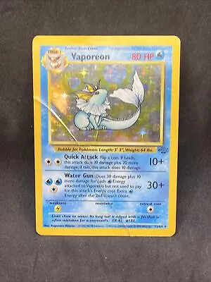 Pokémon TCG Vaporeon Jungle 12/64 Holo Unlimited Holo Rare • $5