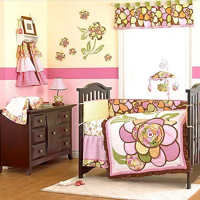 FULL CRIB SIZE- Cocalo Baby - Willa DIAPER STACKER VALANCE & NURSERY BEDDING SET • $139