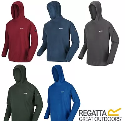 Regatta Mens Montes Hoody Light Weight Micro Fleece Pullover Quick Dry Top S-3XL • £15.99