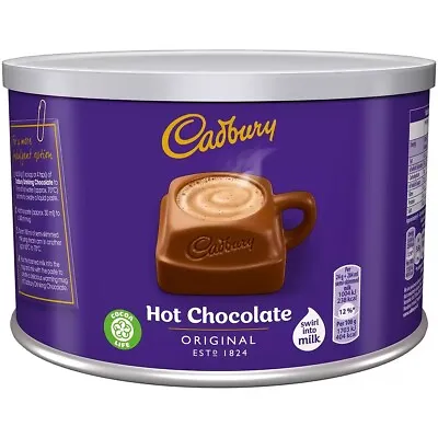 Cadbury Hot Drinking Chocolate 1Kg Tub 55 Servings Per Tub Add Water Or Milk • £10.69