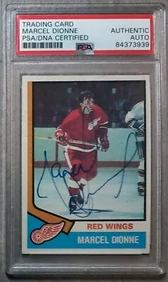 1974 75 MARCEL DIONNE PSA DNA CERTIFIED Auto Signed DETROIT RED WINGS LA KINGS • $58.52