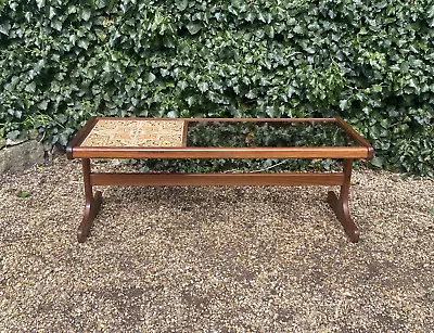Vintage Mid Century G Plan Tiled & Smoked Glass Coffee Table • £225
