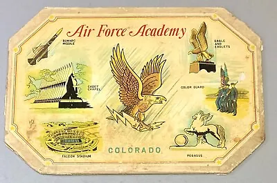Vtg US Air Force Academy Colorado 10” Cardboard Sign Falcon Stadium ￼￼￼Pegasus • $16.19