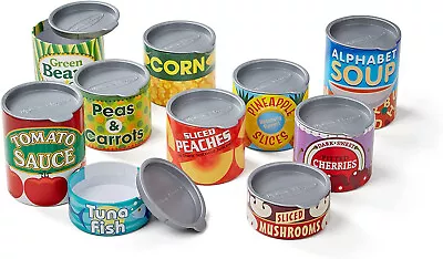 Lets Play House Toy Grocery Cans Kitchen Food Kids Pretend Melissa & Doug NEW • $19.99