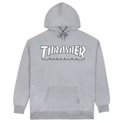 Thrasher - Outlined Hoodie Grey/White • $149