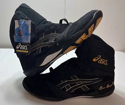 Vintage 1997 Asics Bruce Baumgardner Black Yellow Wrestling Shoes NWT Sz 9 Baums • $575