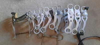 Collection Of Vintage Aluminum Horse Bits Curb Grazing Spoon Roller Silver • $140