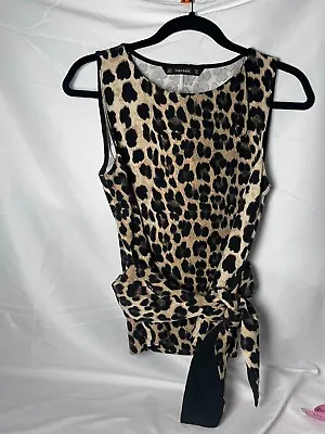 $17 • Buy Zara Cheetah/leopard Print Basic Women's M Sleeveless Tie Front