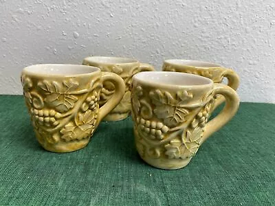 DERUTA Italy Pottery PERIGRAPPA MUGS Set 4 Grapes • $38.24