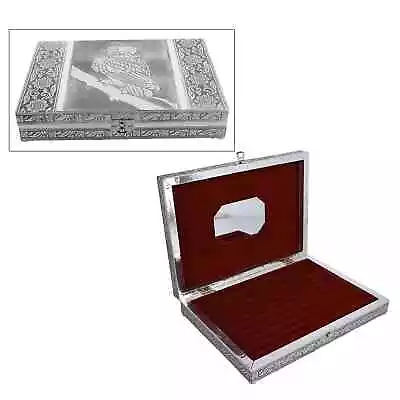 Handcrafted Aluminum Owl Pattern Jewelry Box With Velvet Interior Mirror • $19.99