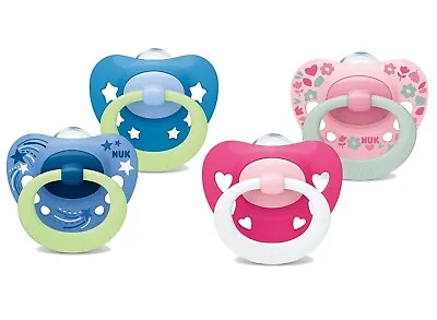 £6.19 • Buy NUK Signature Baby Dummy 6-18 Months BPA-Free Silicone Soothers 2 Count