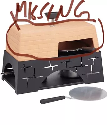Artesà Table Top Pizza Oven In Gift Box Terracotta 28x15x22cm *MISSING Piece* • £17.99