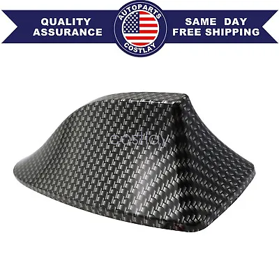 1X Car Roof AM FM Radio Shark Fin Antenna Aerial Cover Carbon Fiber Functional • $12.04