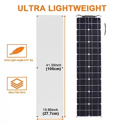 80Watt 120Watt Flexible Solar Panel Kit 12V Battery Charger For Caravan Boat • $55.77