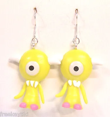 Harajuku Japan The Gooli Monsters Yellow Koz Mini Art Toys 2  Dangle Earrings • $6.75