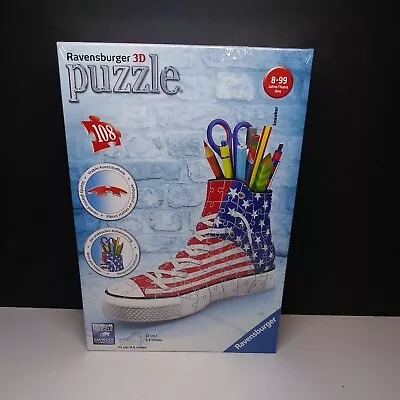 SEALED 3d Ravensburger Sneaker American 108 Piece Puzzle.  NEW  • $7.99