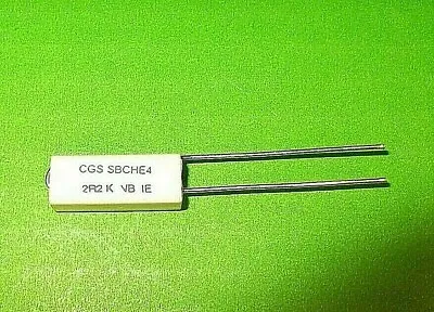 Resistor 2R2 4 Watt Power 2.2 Ohms Wirewound Ceramic 4W SBCHE42R2K X 3 Pieces • £1.60