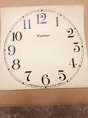 Vintage Clock Paper Face Waterbury  • $15