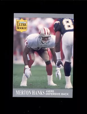 1991 Fleer Ultra MERTON HANKS San Francisco 49ers Rookie Update Card • $2.50