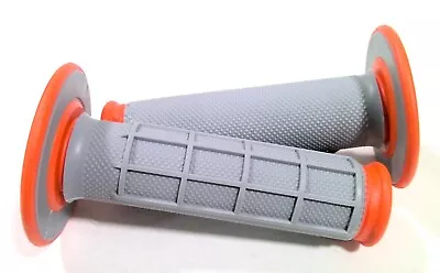 Renthal MX Dual Compound Half Waffle Grips - Grey/Orange • $21.95