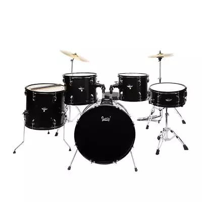 Glarry 5-Piece Complete Full Size Pro Adult Drum Set Kit With Stool Drum Pedal • $244.99
