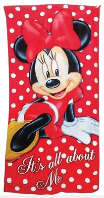 Disney Minnie Mouse Beach Towel All About Me - 100% Cotton 30  X 60  - New • $21.45