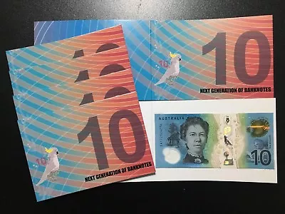 Australia New $10 Banknote 2017 EA Last Prefix UNC With Complimentary Folder • $48