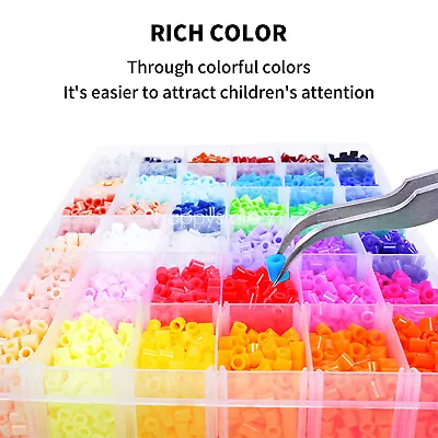 24/36 Colors 5mm Perler Hama Beads Kit Set Kids Fun DIY Craft Toys Gift AU • $19.99