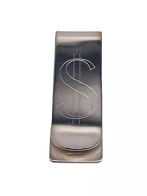 Mens Sterling Silve Money Dollar Sign Engraved Money Clip 24 Grams • $99