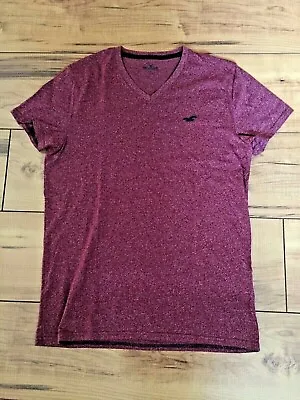 £4.98 • Buy Mens, Boys, Genuine *hollister* T-shirt, Burgundy Red, Short Sleeve, V-neck, Xs