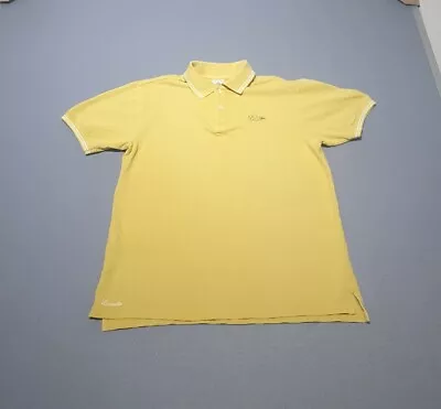 £14.85 • Buy Lacoste Devanlay Polo Shirt Womens Size 16 Yellow Cotton Vintage