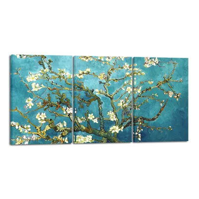 3 Piece Canvas Prints Wall Art Of Almond Blossom By Van Gogh For Wall Decor • $42.39
